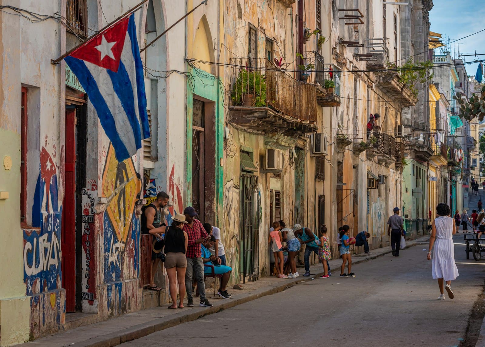 Colorful colonial street in Havana, Cuba