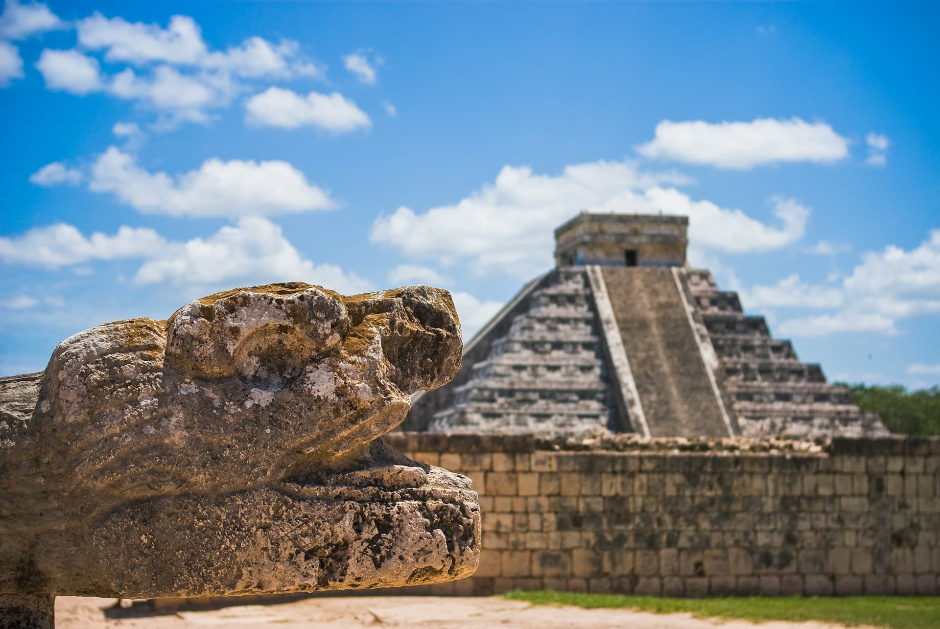 Ancient Mayan pyramid at Chichen Itza