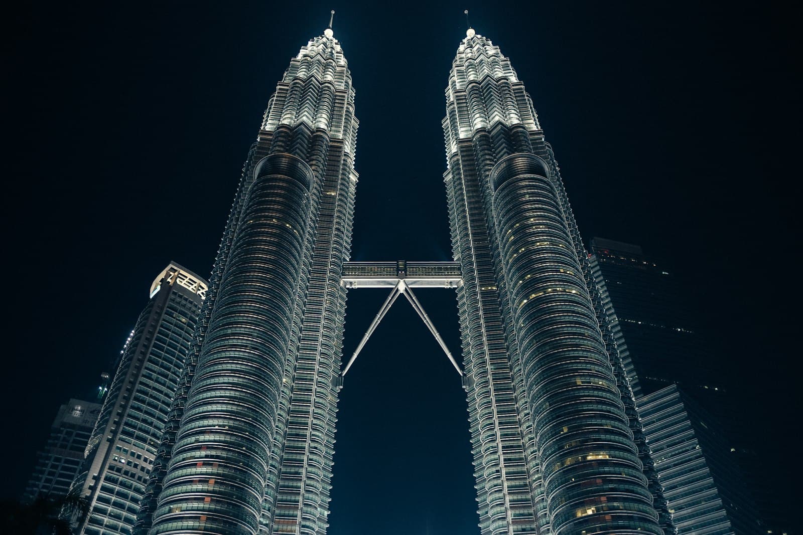 Petronas Twin Towers rising over the Kuala Lumpur skyline, Malaysia