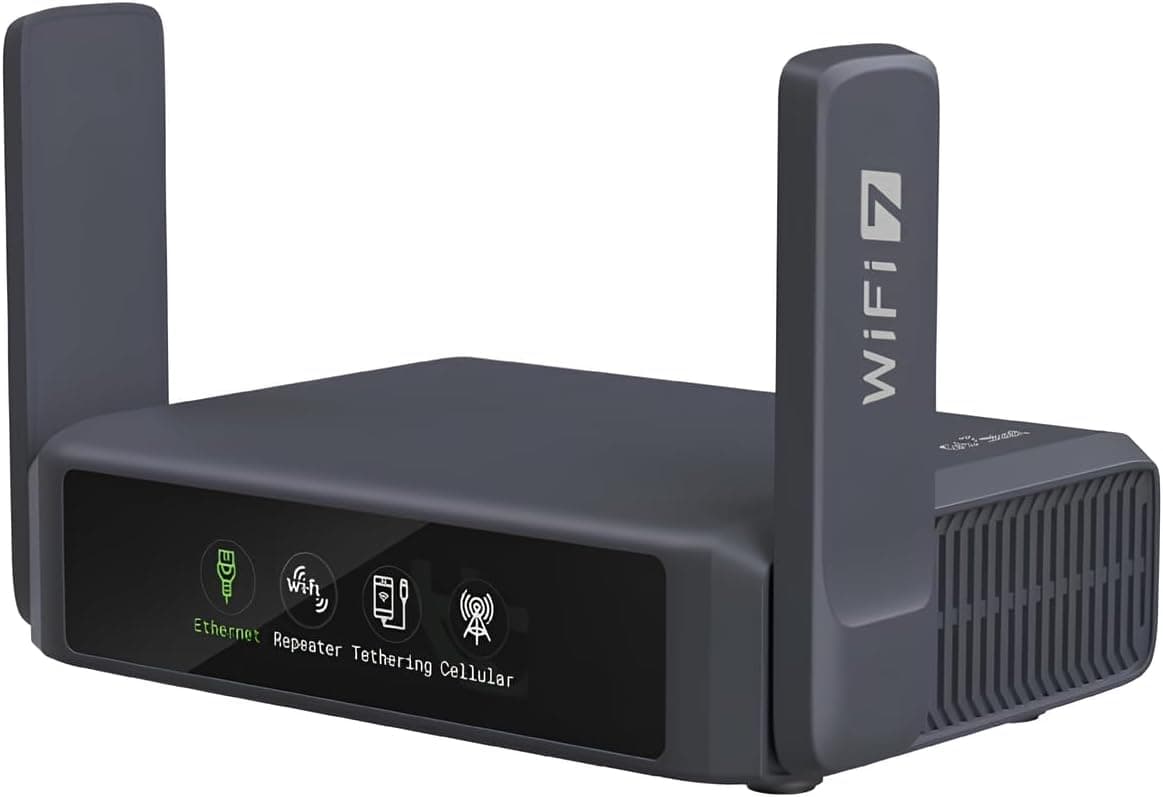 GL.iNet Slate 7 travel router with touchscreen